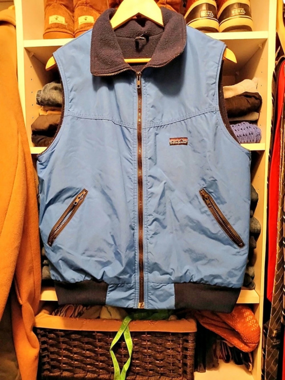 Vintage Patagonia Women's Blue Vest Size Medium
